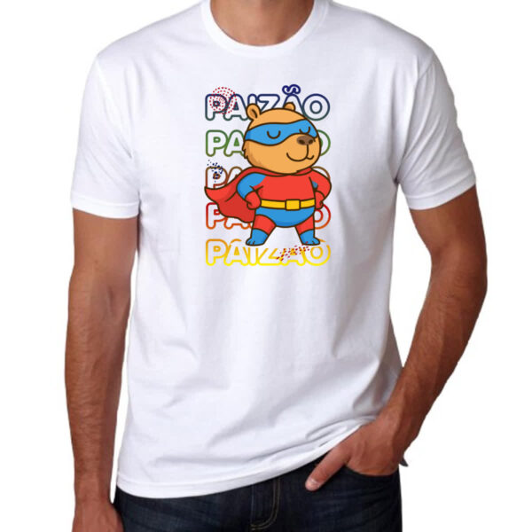 Camiseta Unissex Capivara Paizao Super Heroi - Imagem 3