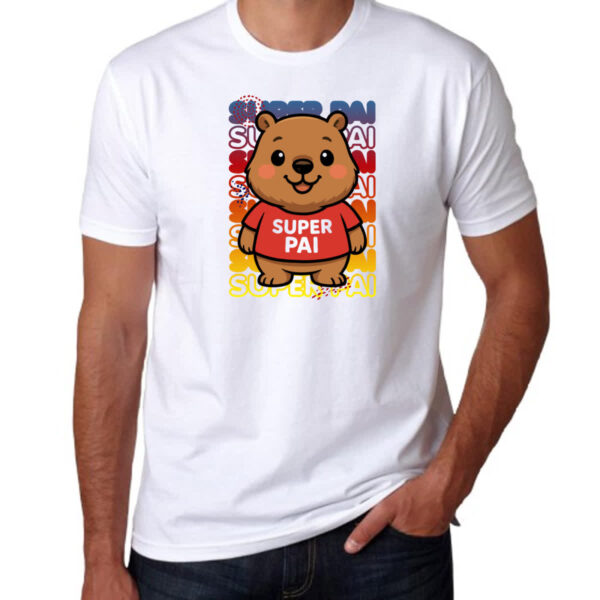 Camiseta Unissex Capivara Paizao Super Pai 1 - Imagem 3