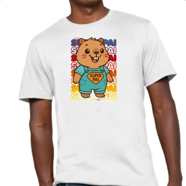 Camiseta Unissex Capivara Paizao Super Pai 2 - Imagem 4