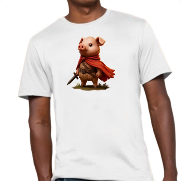 Camiseta Unissex Porco mosqueteiro - Imagem 4