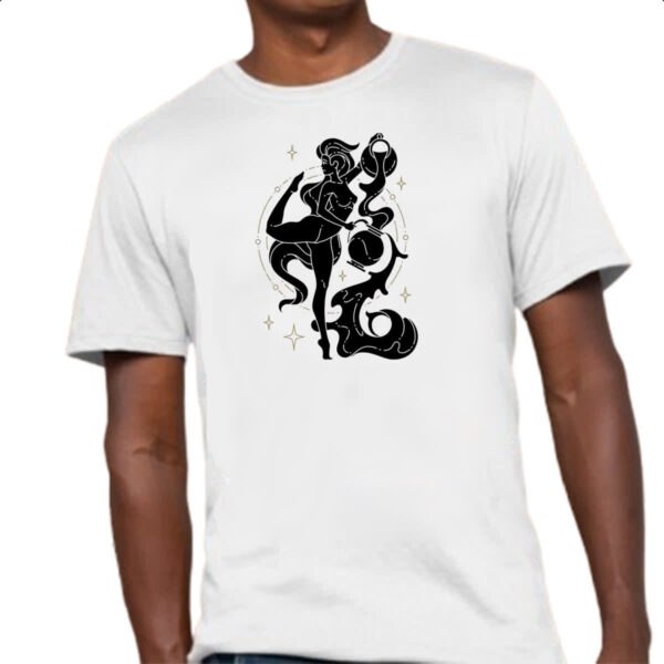 Camiseta Unissex Signo Yoga Aquario - Imagem 4