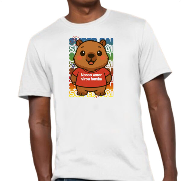 Camiseta Unissex Capivara Paizao Familia - Imagem 4