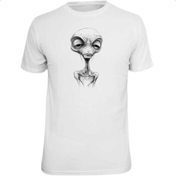 Camiseta Unissex Alien Grafite Arte