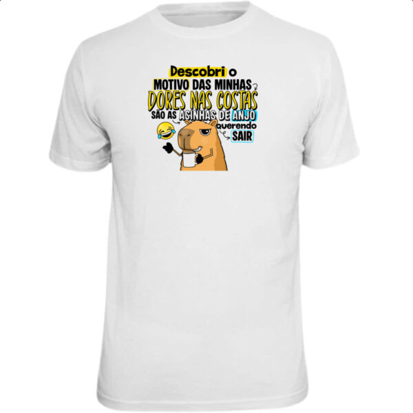 Camiseta Unissex Capivara Dores nas costas