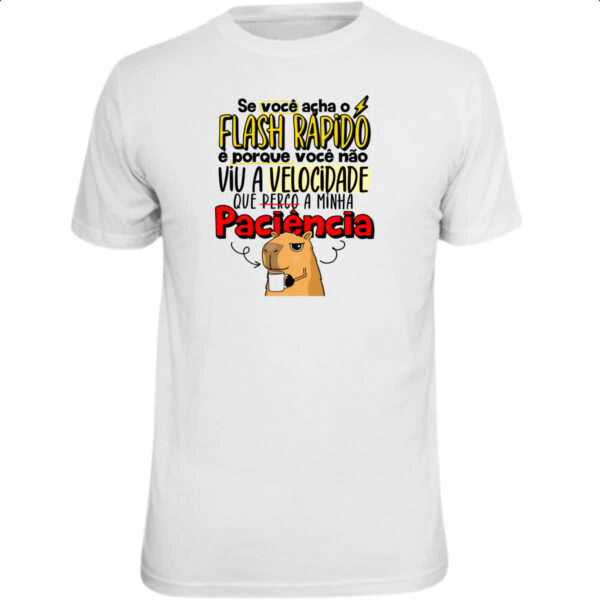 Camiseta Unissex Capivara Flash Rapido