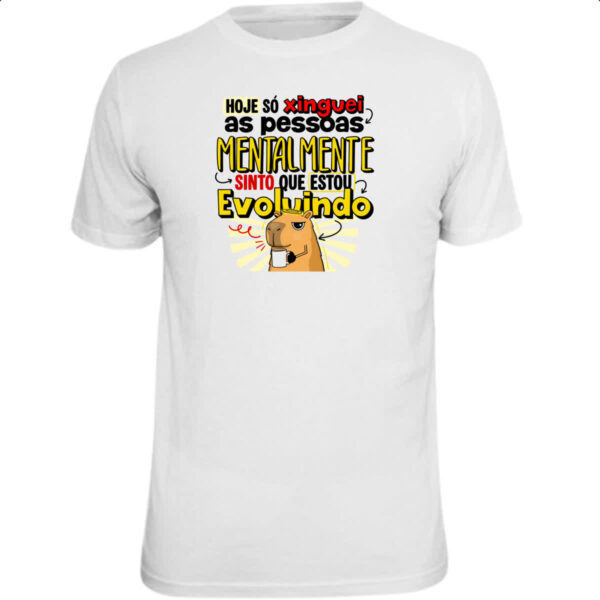 Camiseta Unissex Capivara Xinguei Mentalmente