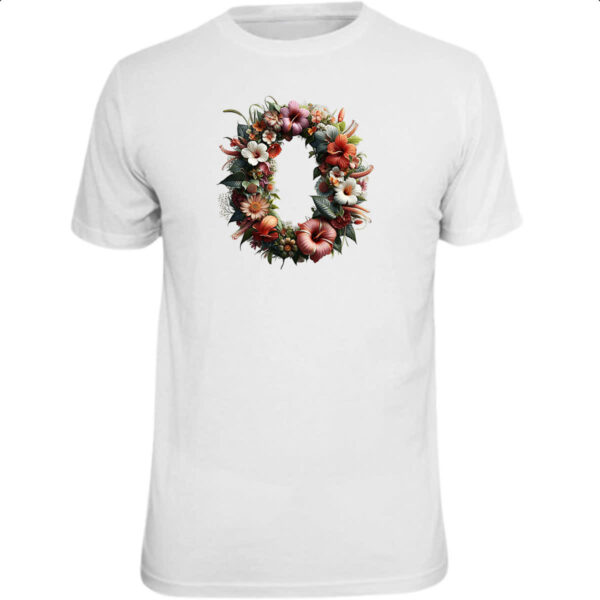 Camiseta Unissex Alfabeto Floral Letra O