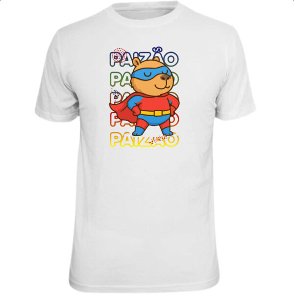 Camiseta Unissex Capivara Paizao Super Heroi