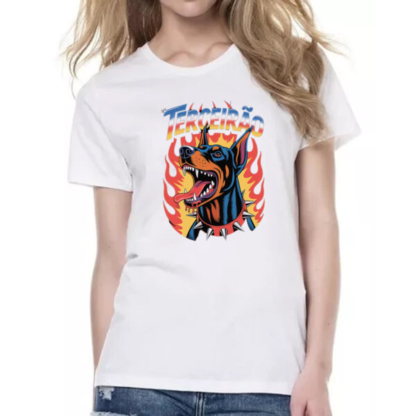 Camiseta Baby Look Terceirao Doberman - Imagem 2