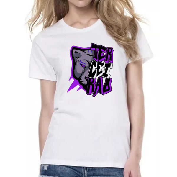 Camiseta Baby Look Terceirao Pantera rosto - Imagem 2