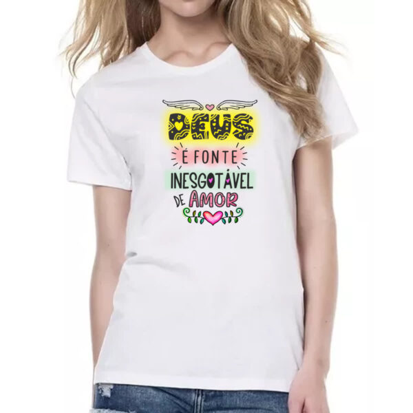 Camiseta Baby Look Gospel Fonte inesgotavel - Imagem 2