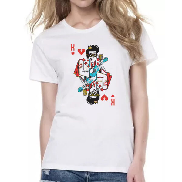 Camiseta Baby Look Baralho Rei Elvis - Imagem 2