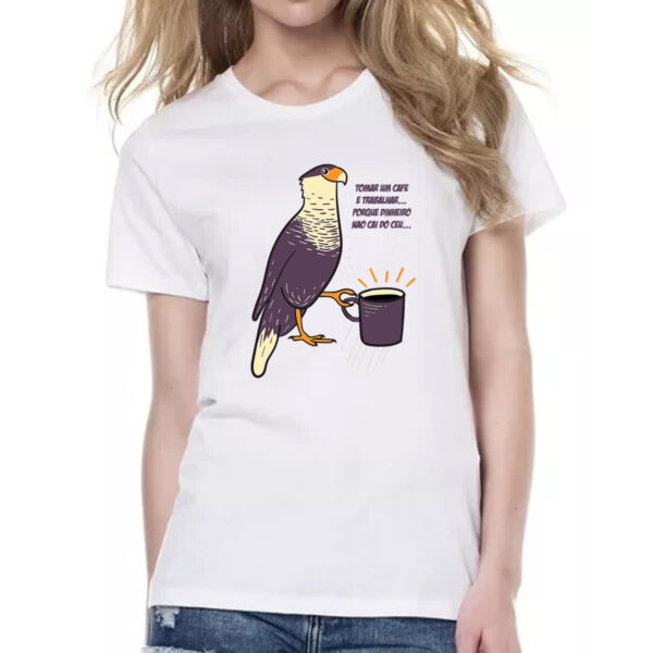 Camiseta Baby Look Carcara Cafe Trabalho - Imagem 2