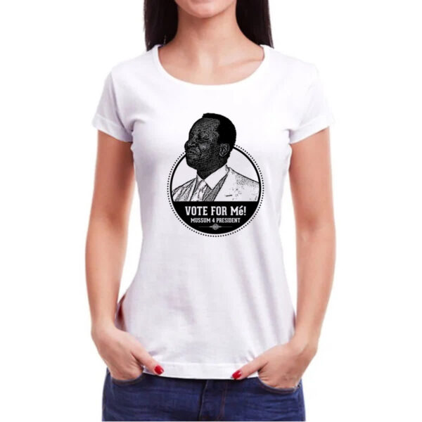 Camiseta Baby Look Vote no Me Mussum Meme - Imagem 3