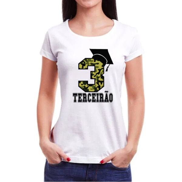 Camiseta Baby Look Terceirao Camuflagem 3 com capelo - Imagem 3