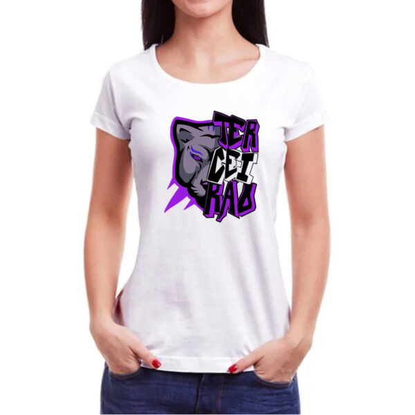 Camiseta Baby Look Terceirao Pantera rosto - Imagem 3
