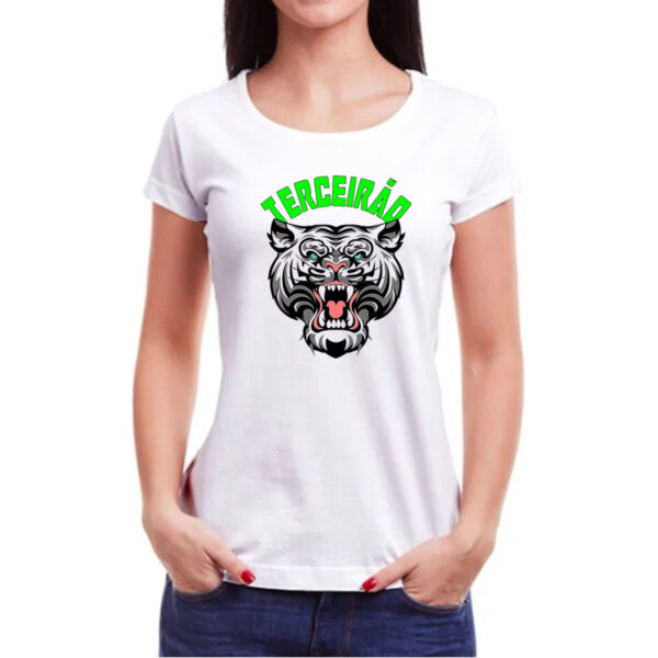 Camiseta Baby Look Terceirao Tigre rugindo - Imagem 3