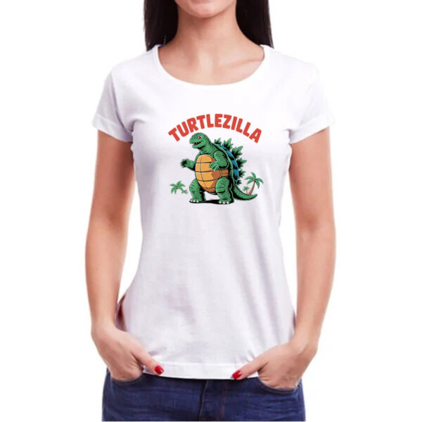 Camiseta Baby Look Turtlezilla - Imagem 3