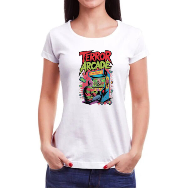 Camiseta Baby Look Terror Arcade - Imagem 3