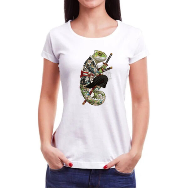 Camiseta Baby Look Camaleao Samurai - Imagem 3