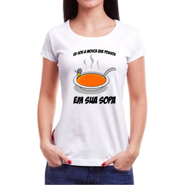 Camiseta Baby Look Mosca na Sopa - Imagem 3