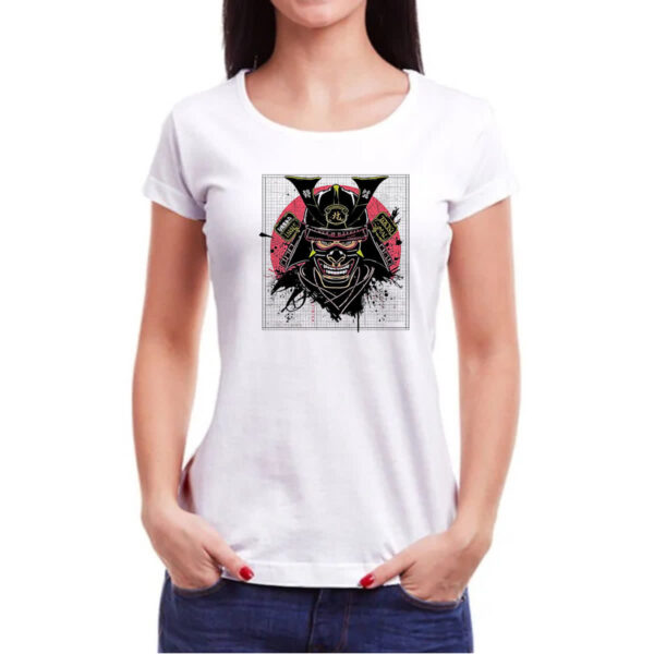 Camiseta Baby Look Samurai Street Art - Imagem 3