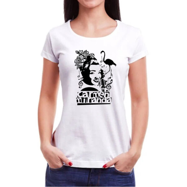 Camiseta Baby Look Carmen Miranda PB Arte - Imagem 3