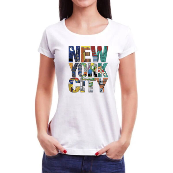 Camiseta Baby Look New York City Elementos - Imagem 3