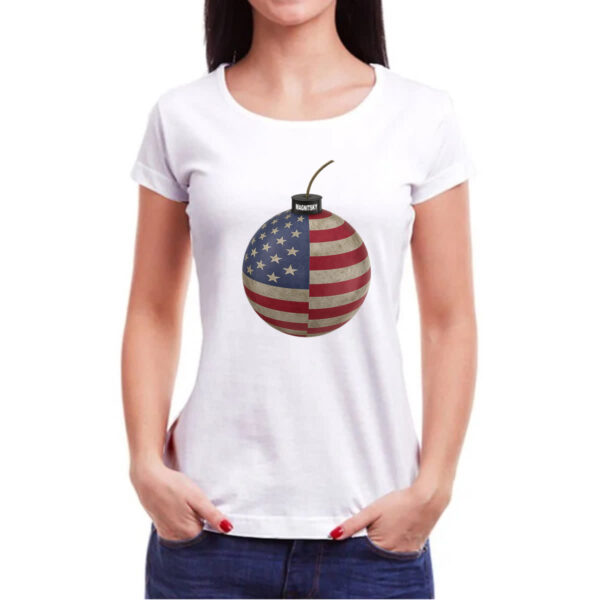Camiseta Baby Look Meme Bomba EUA Magnitsky - Imagem 3