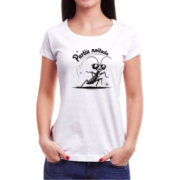 Camiseta Baby Look Partiu Noitada Grilo - Imagem 3
