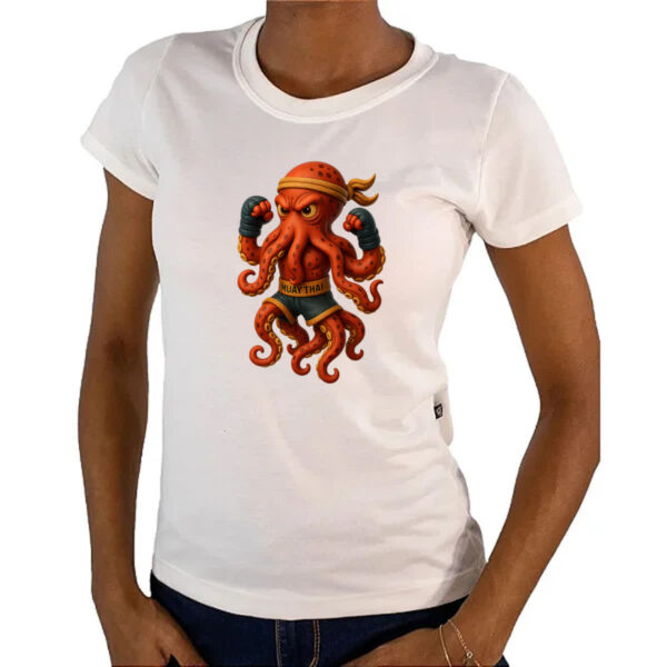 Camiseta Baby Look Octopus Muay Thai - Imagem 4