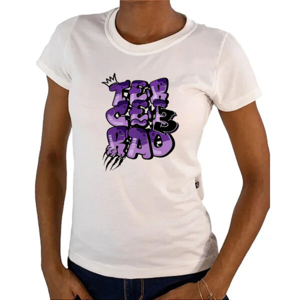 Camiseta Baby Look Terceirao Escrita rei - Imagem 4