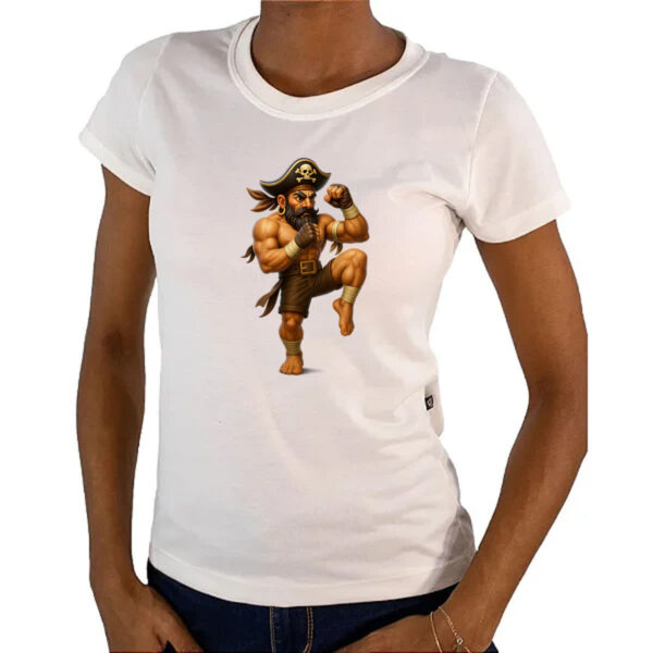 Camiseta Baby Look Pirata Muay Thai - Imagem 4