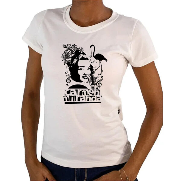 Camiseta Baby Look Carmen Miranda PB Arte - Imagem 4