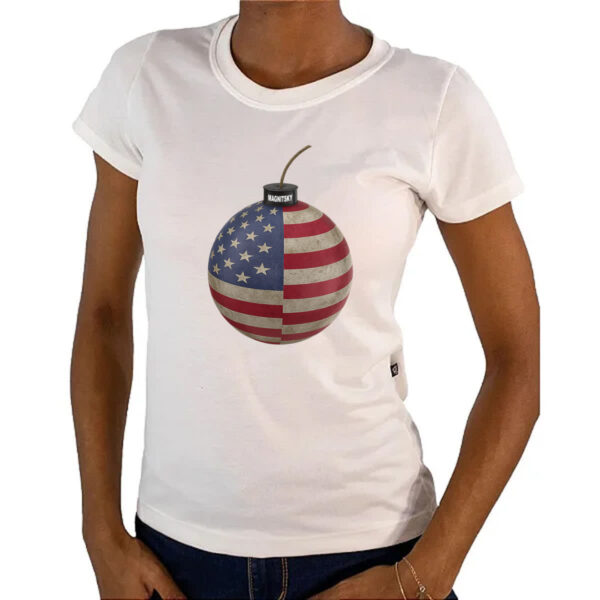 Camiseta Baby Look Meme Bomba EUA Magnitsky - Imagem 4