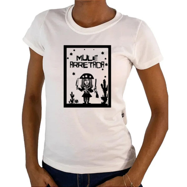 Camiseta Baby Look Nordeste Mule Arretada - Imagem 4