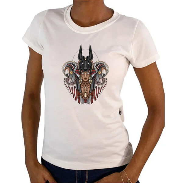 Camiseta Baby Look Anubis Ankh Escaravelho - Imagem 4
