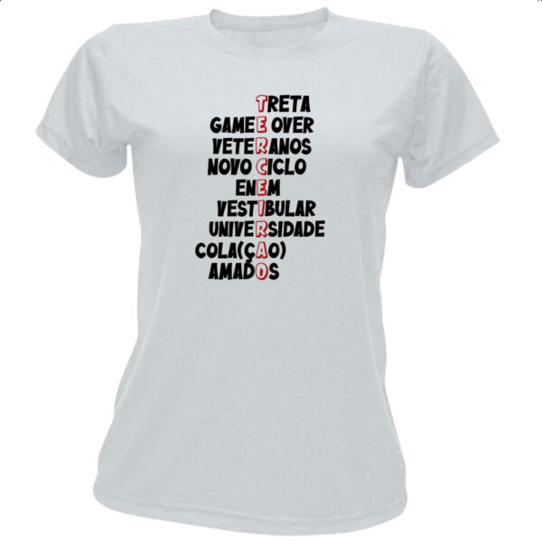 Camiseta Baby Look Terceirao Acrostico