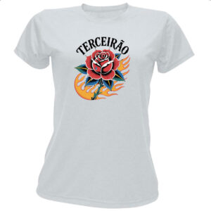 Camiseta Baby Look Terceirao Rosa Flamejante