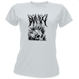 Camiseta Baby Look Coelho Negro Dark Rabbit