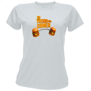 Camiseta Baby Look Eu treino pra comer