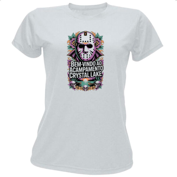 Camiseta Baby Look Bem vindo a Cristal Lake
