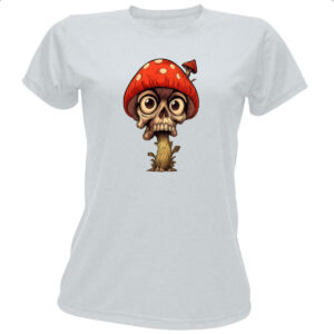 Camiseta Baby Look Cogumelo Skull