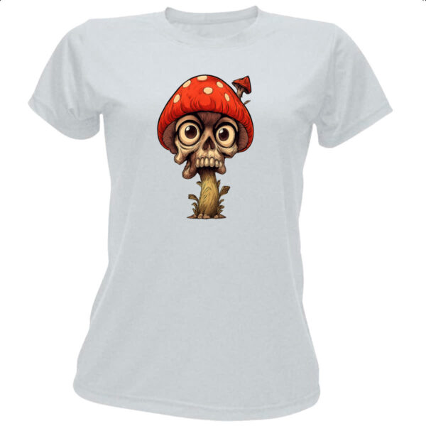 Camiseta Baby Look Cogumelo Skull