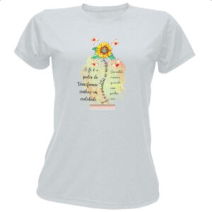 Camiseta Baby Look Gospel Sonhos em realidade