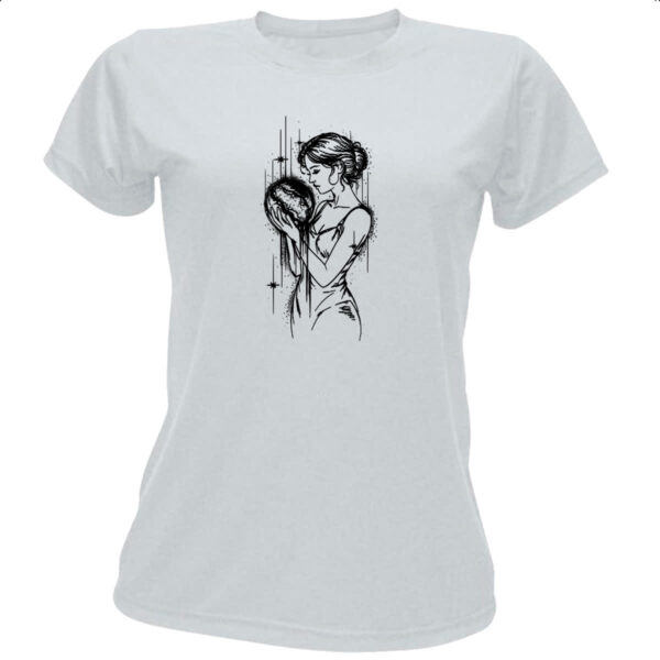 Camiseta Baby Look Mae natureza linear arte