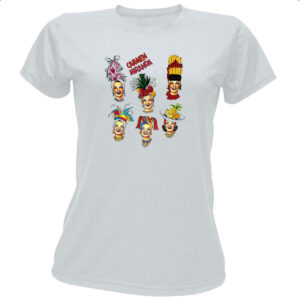 Camiseta Baby Look Carmen Miranda Chapeus Arte