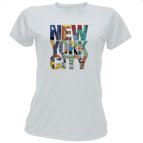 Camiseta Baby Look New York City Elementos