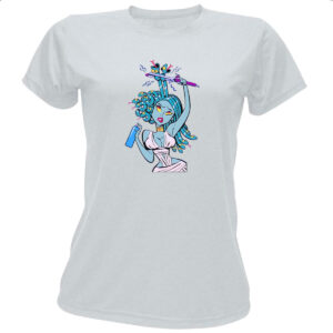 Camiseta Baby Look Medusa fazendo Chapinha