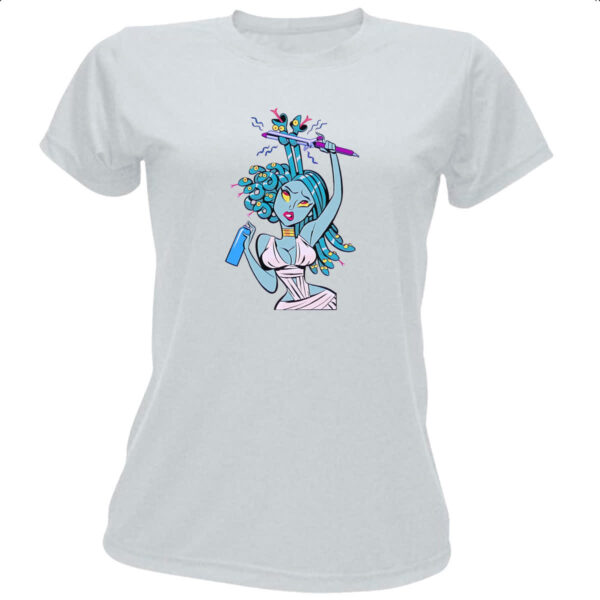 Camiseta Baby Look Medusa fazendo Chapinha